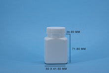 Cargar imagen en el visor de la galería, F3- PASTILLERO DE 80 ML CUADRADO TAPA R-38 BLANCO