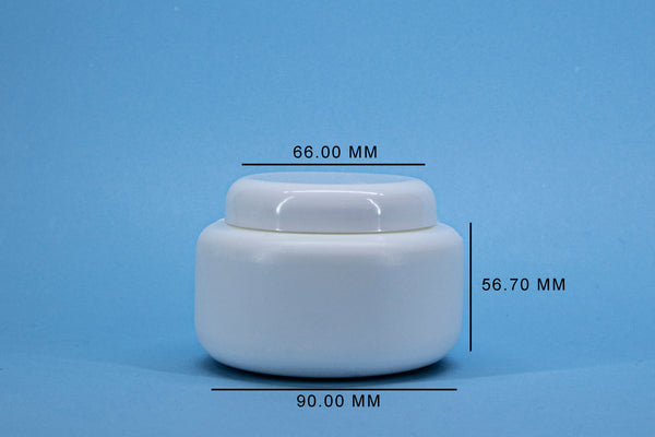 T29- POMADERA DE 250 ML TAPA R-70 TIPO COSMETICA BLANCA