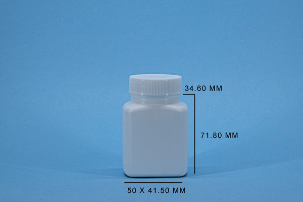 F3- PASTILLERO DE 80 ML CUADRADO TAPA R-38 BLANCO