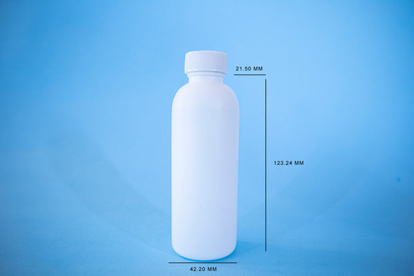 E8- ENVASE 125 ML TIPO BOSTON TAPA R-24-400 BLANCO Y NATURAL